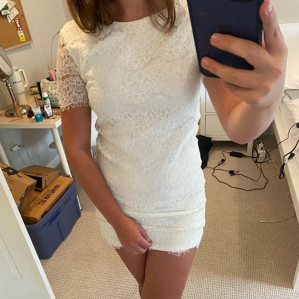 lulus white lace dress